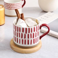simple nordic internet celebrity multi pattern mug with handle personalized hand painted cup creative porcelain cup