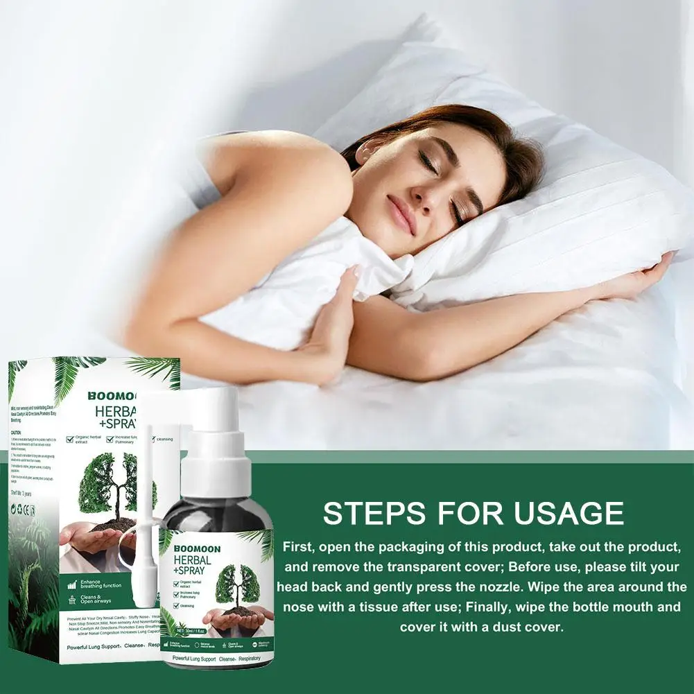 Травяной спрей для очищения легких, распылитель, мощная поддержка легких, облегчение вызова от боли, стерильное воспаление, горловина, 30 мл, Z9T4