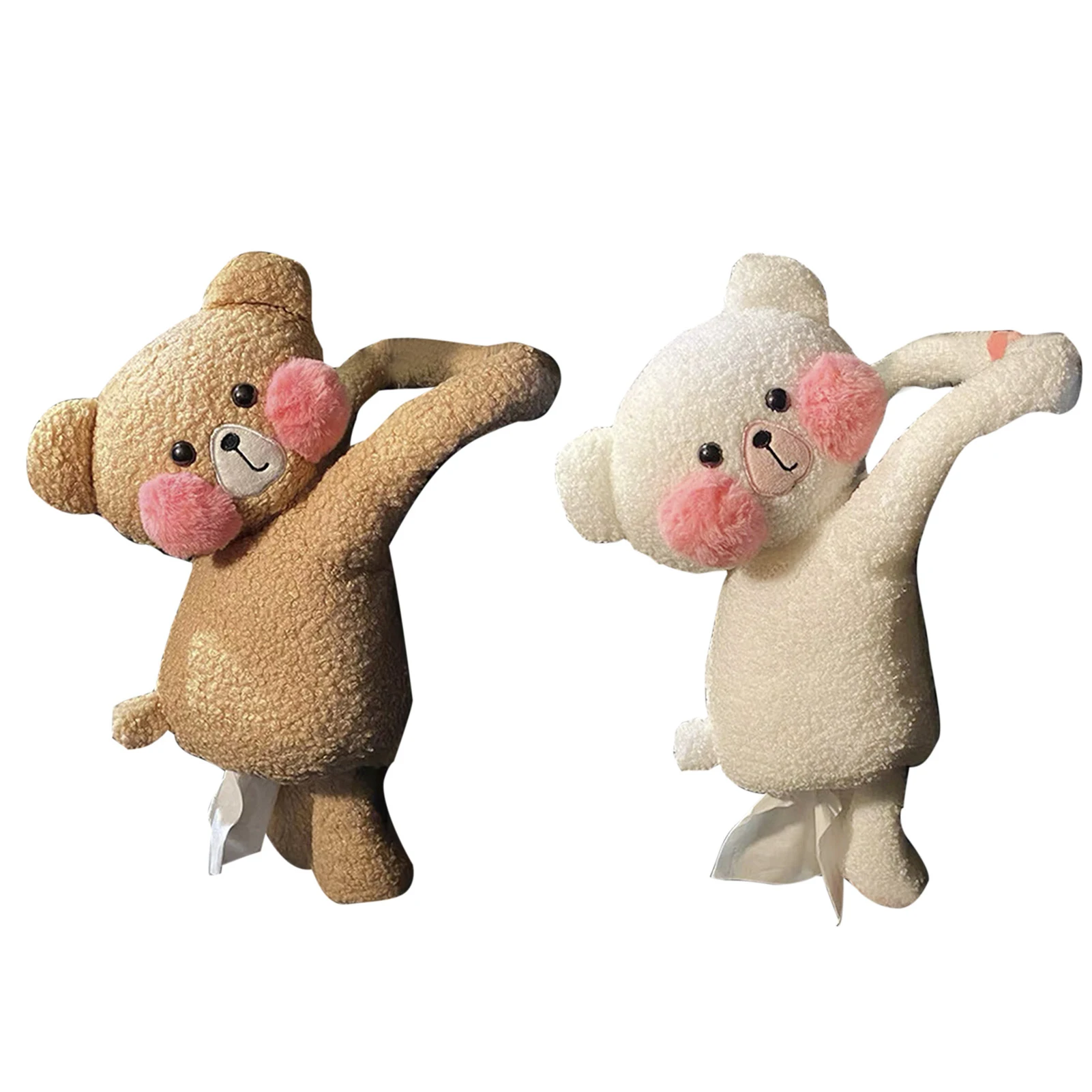 

Car Tissue Box Cartoon Paper Holder Soft Plush Bear Napkin Boxes Paper Storage Box For Car Accessories Interior Car Decoration