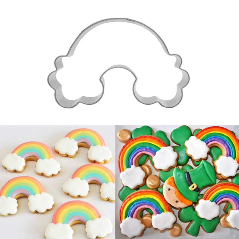 

Rainbow Cookie Cutter for Kids Weather Biscuit Fondant Bread Sandwich Pastry Bun Mold Baking Tool Kitchen Cookie Stamp