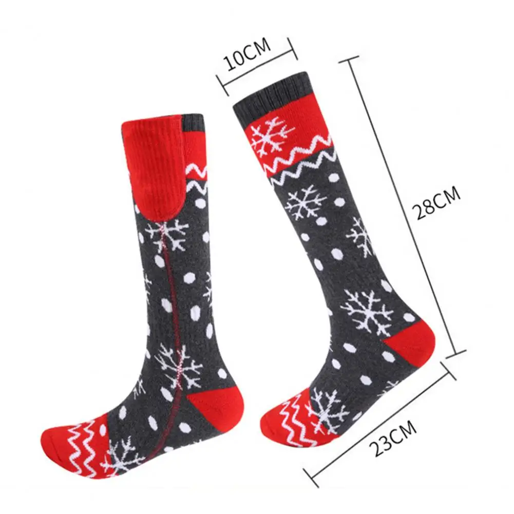 1 Pair USB Electric Socks 5000mAh Modes Stretchy Heating Keep Warm Safe Autumn Winter Women Men Heated Ski Stockings for Outdoor
