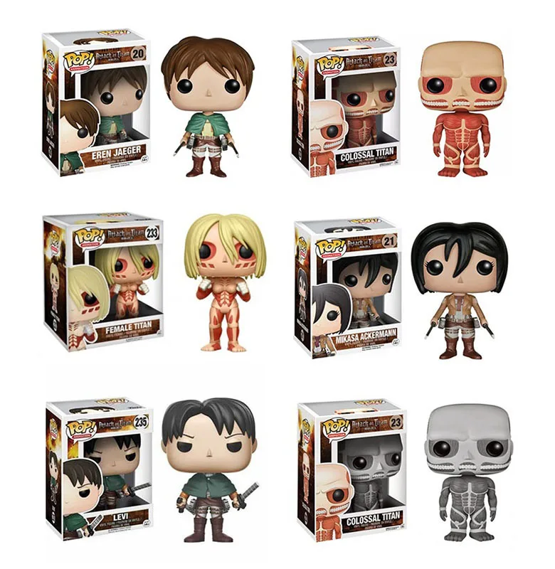 Funko Attach на Титанов COLOSSAL 23. # ЖЕНСКИЙ ТИТАН 233 EREN JAEGER 20. Коллекция экшн-фигурок модель