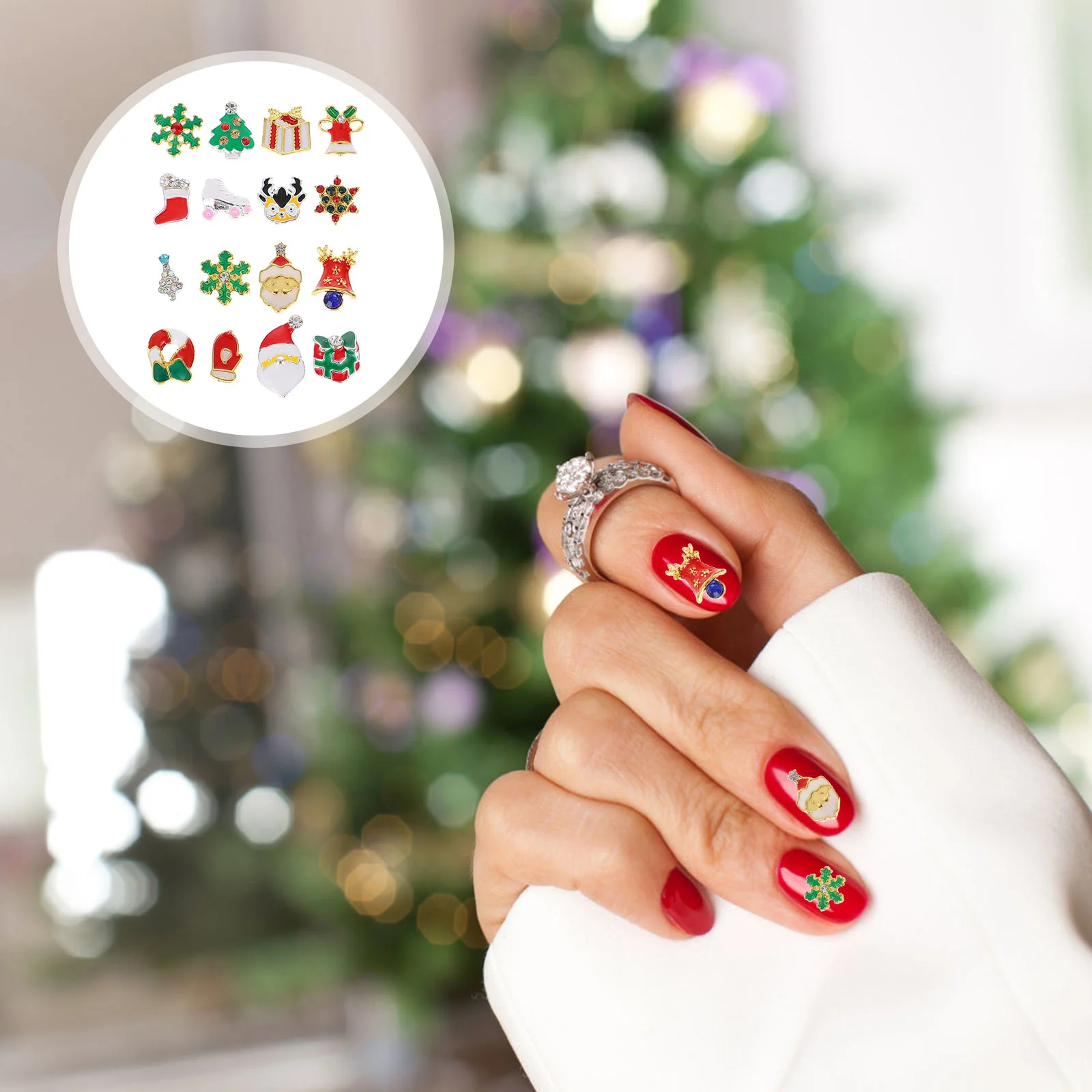 

3 Boxes Christmas DIY Nail Decors Alloy Nail Art Charms Nail Art Accessories