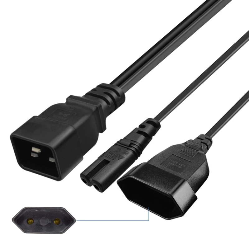 

C20 Male to EU4.0mm C7 Female Comb Power Converter Adapter Cable Cord
