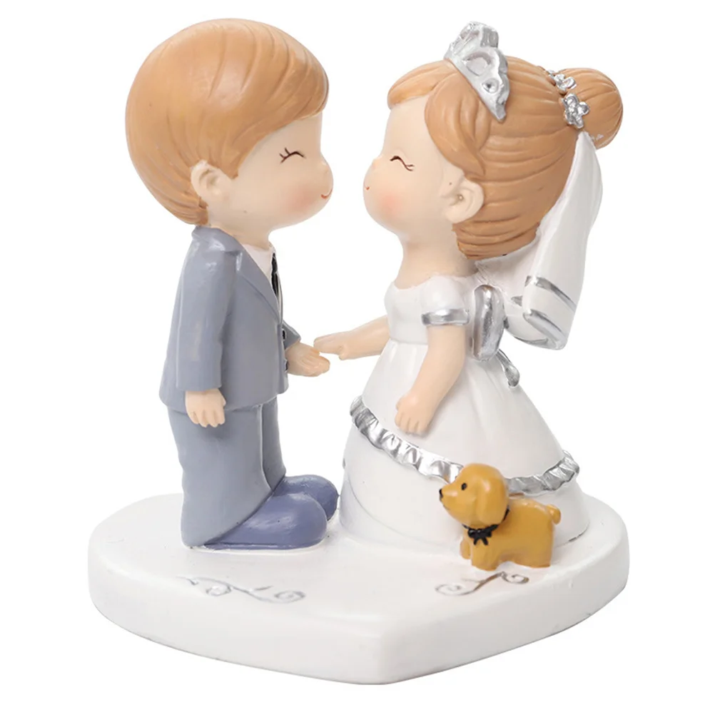 

1Pc Cartoon Couple Shape Decor Resin Decorative Valentine's Day Gift