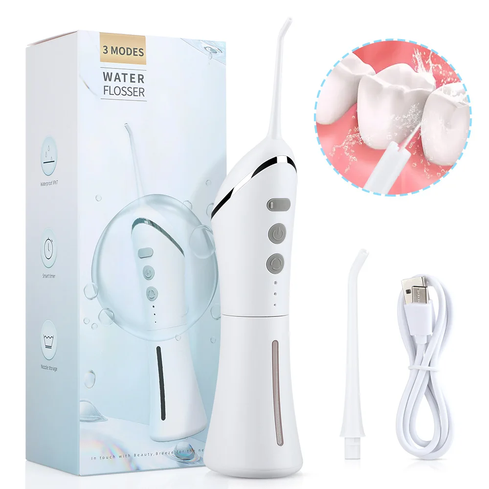 

Portable Oral Irrigator USB Rechargeable Water Flosser Dental Water Jet 150ML Water Tank Waterproof Teeth Cleaner Hygiene Tool