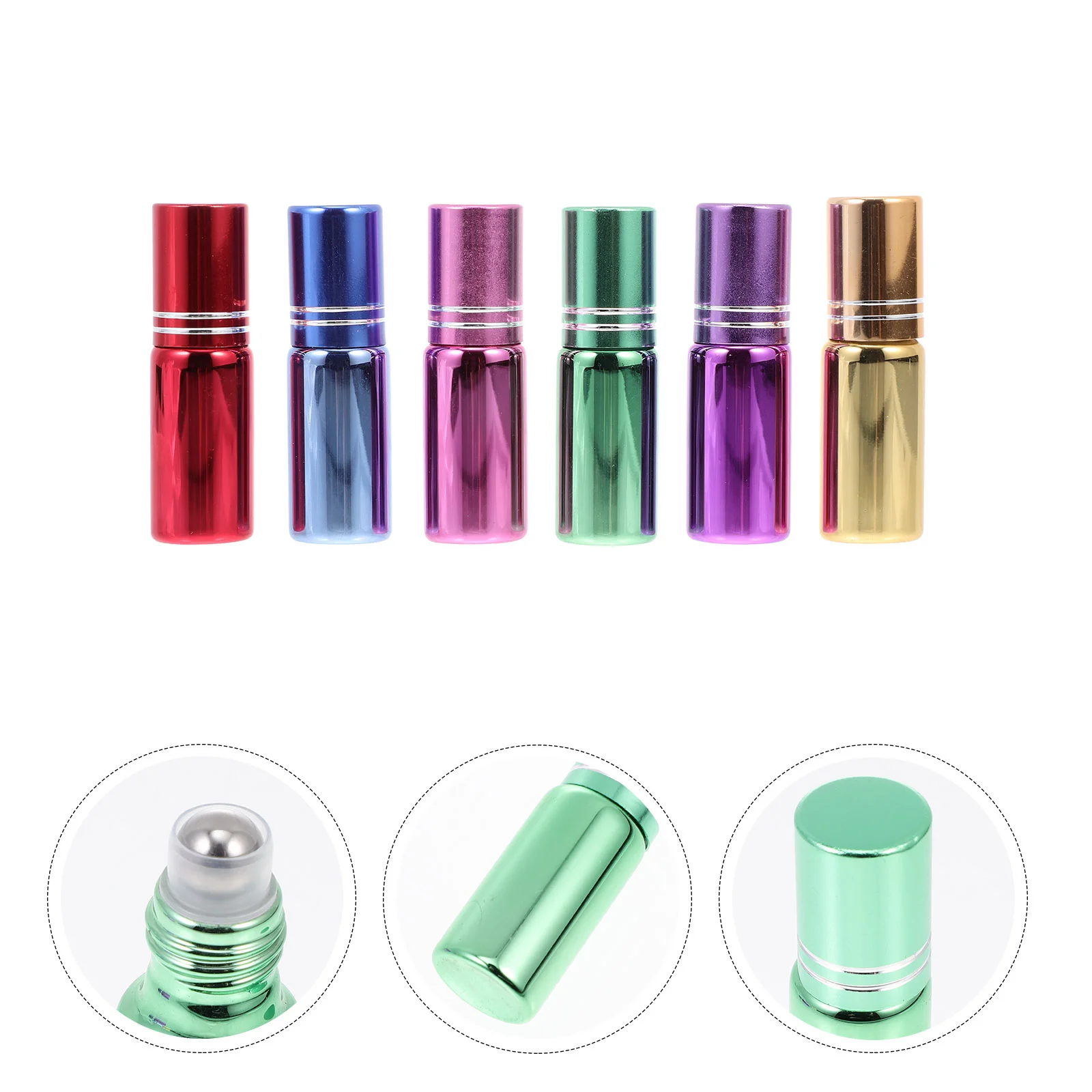 

6Pcs Multipurpose Sub Bottles Glass Roller Bottles Sub Package Bottles for Home