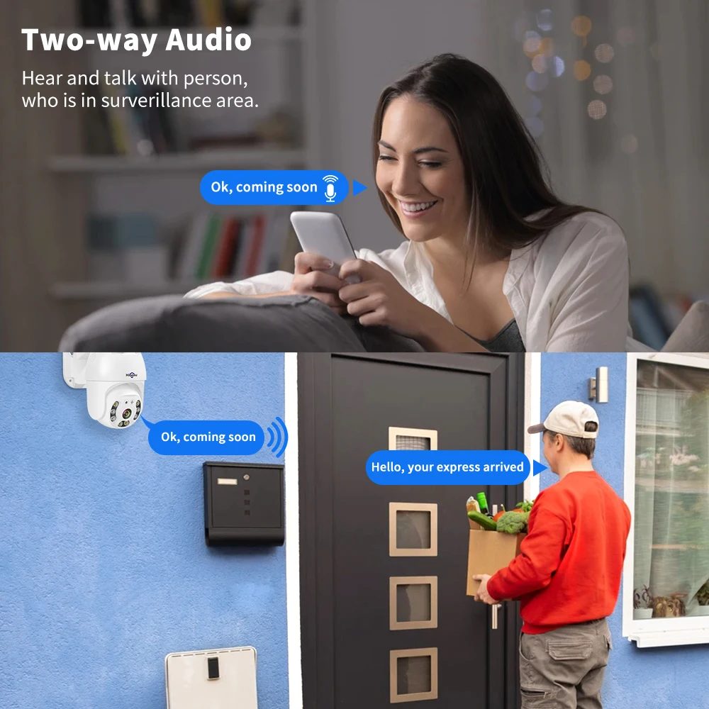 Дешево Камера видеонаблюдения Hiseeu POE IP PTZ 3 Мп 5 МП, комплект системы охранного видеонаблюдения с 2-сторонним аудио, 10 каналов, 4K NVR запись, ONVIF распозна...