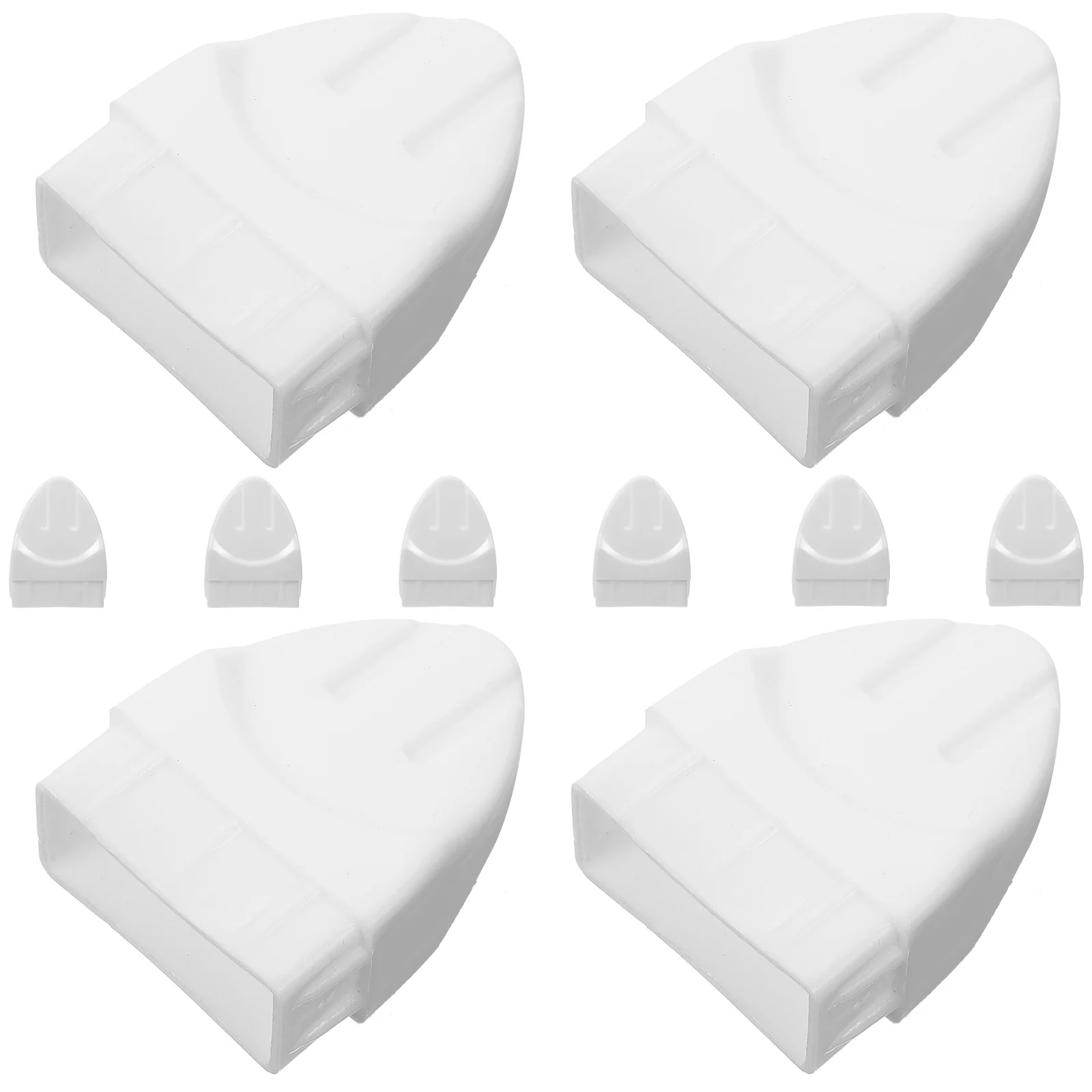 

10pcs Railing Post Caps Flower Bed Fence Guardrail Caps Plastic Caps Fence Finials