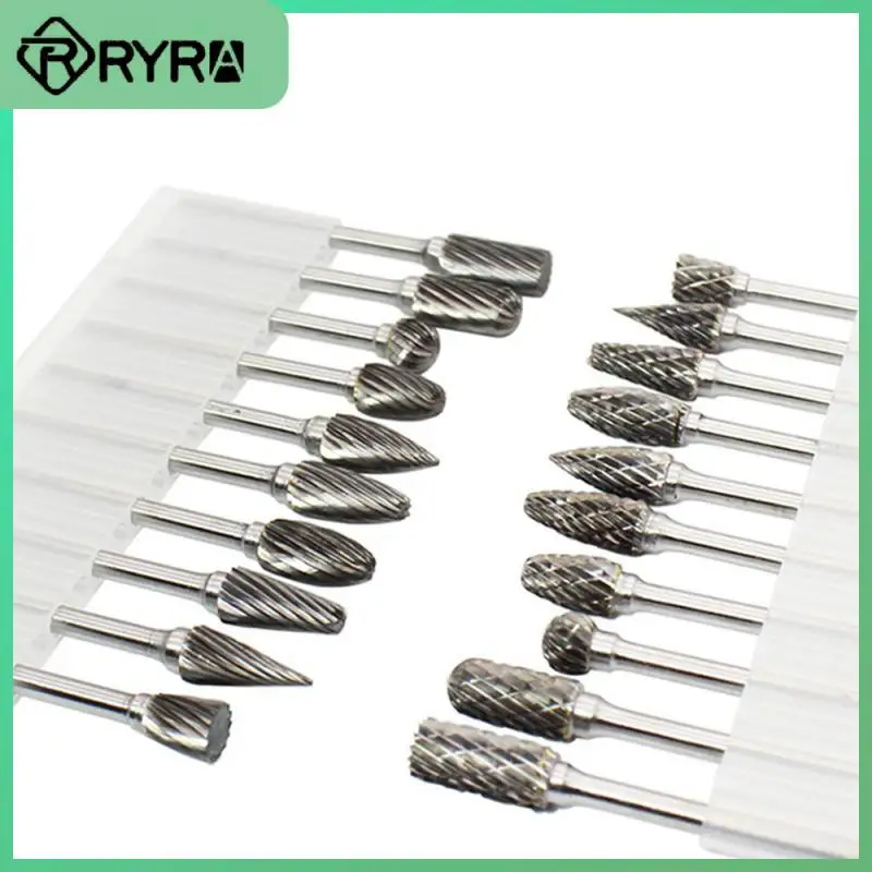 Rotary Burrs Drill Set Tungsten Steel Engraving Bits Single/double Groove Milling Cutter Drill Bit Multipurpose Tools Hard Alloy