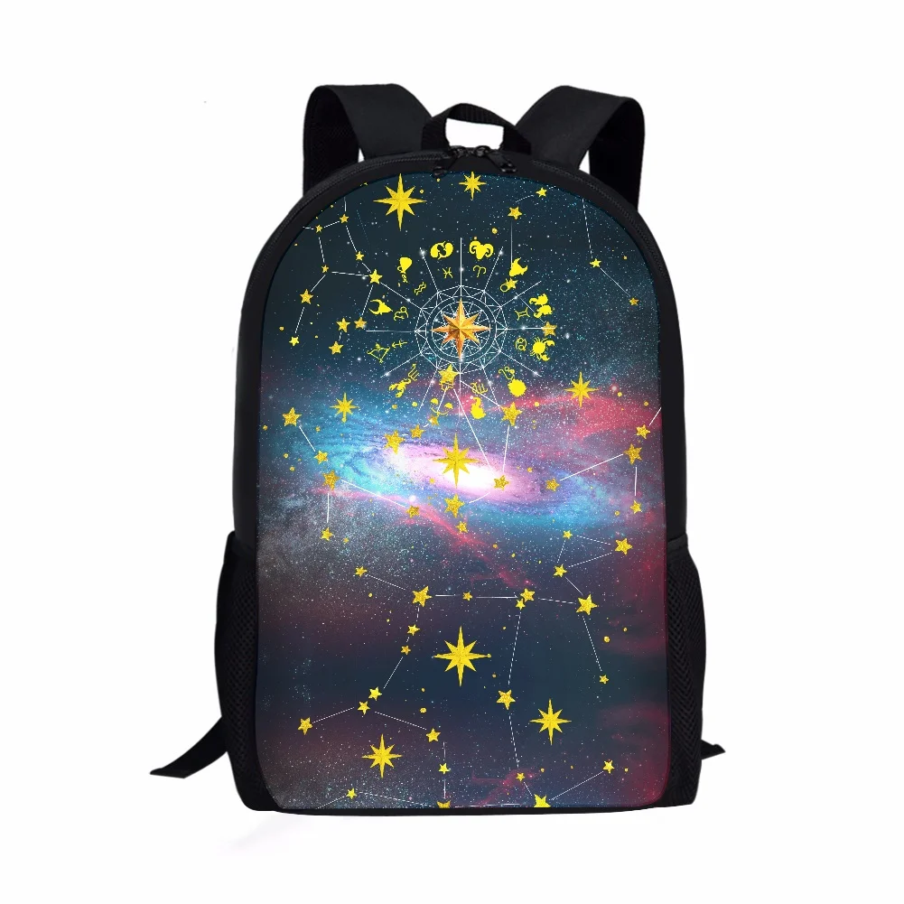 Galaxy Pattern Print School Bags Daily Travel Climbing Durable Backpack Trendy Birthday Gift for Kids Fashion Knapsack