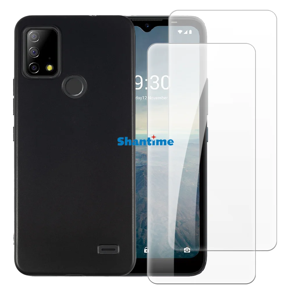 Мягкий чехол + комплект из закаленного стекла защитные пленки для экрана Vodafone Smart