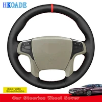 customize diy genuine leather car accessories steering wheel cover for toyota sienna 2010 2011 2012 2013 2014 car interior