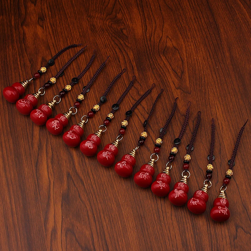 Киноварь Красный Калабас Подвеска Полая Бутылка Упаковка Можно Открыть