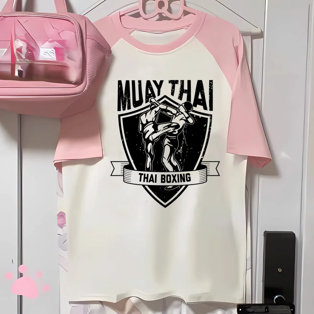 Футболки Muay Thai женская летняя футболка Женская забавная одежда в стиле Харадзюку