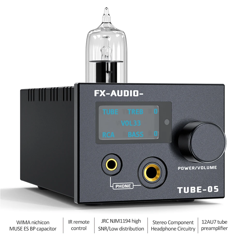 Фото FX-AUDIO- TUBE-05 12AU7 fever предусилитель для звуковой трубки усилитель для наушников AMP №2