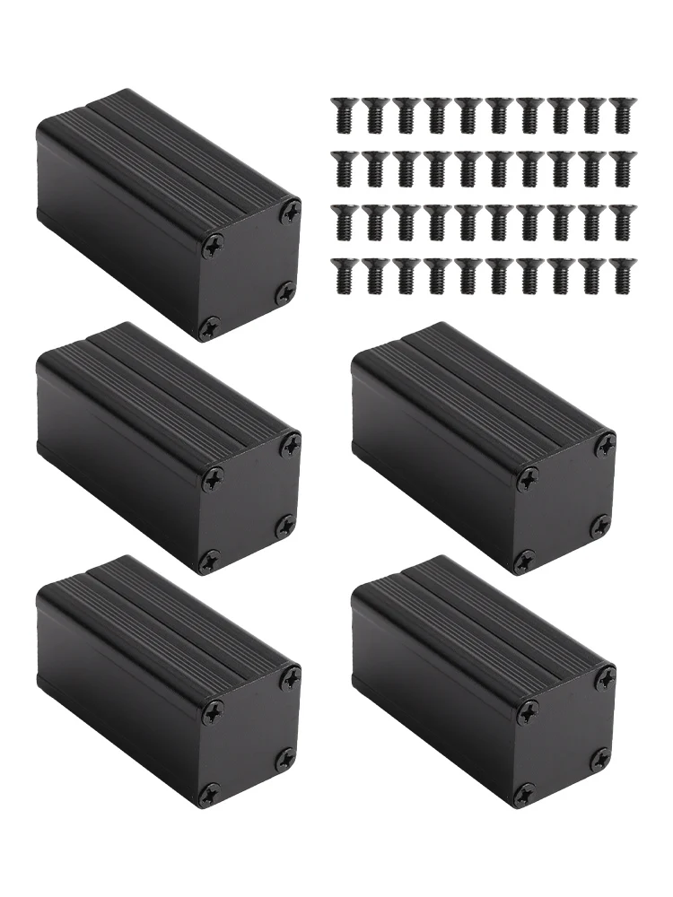 5 шт. экструдированная алюминиевая коробка для печатной платы черный корпус
