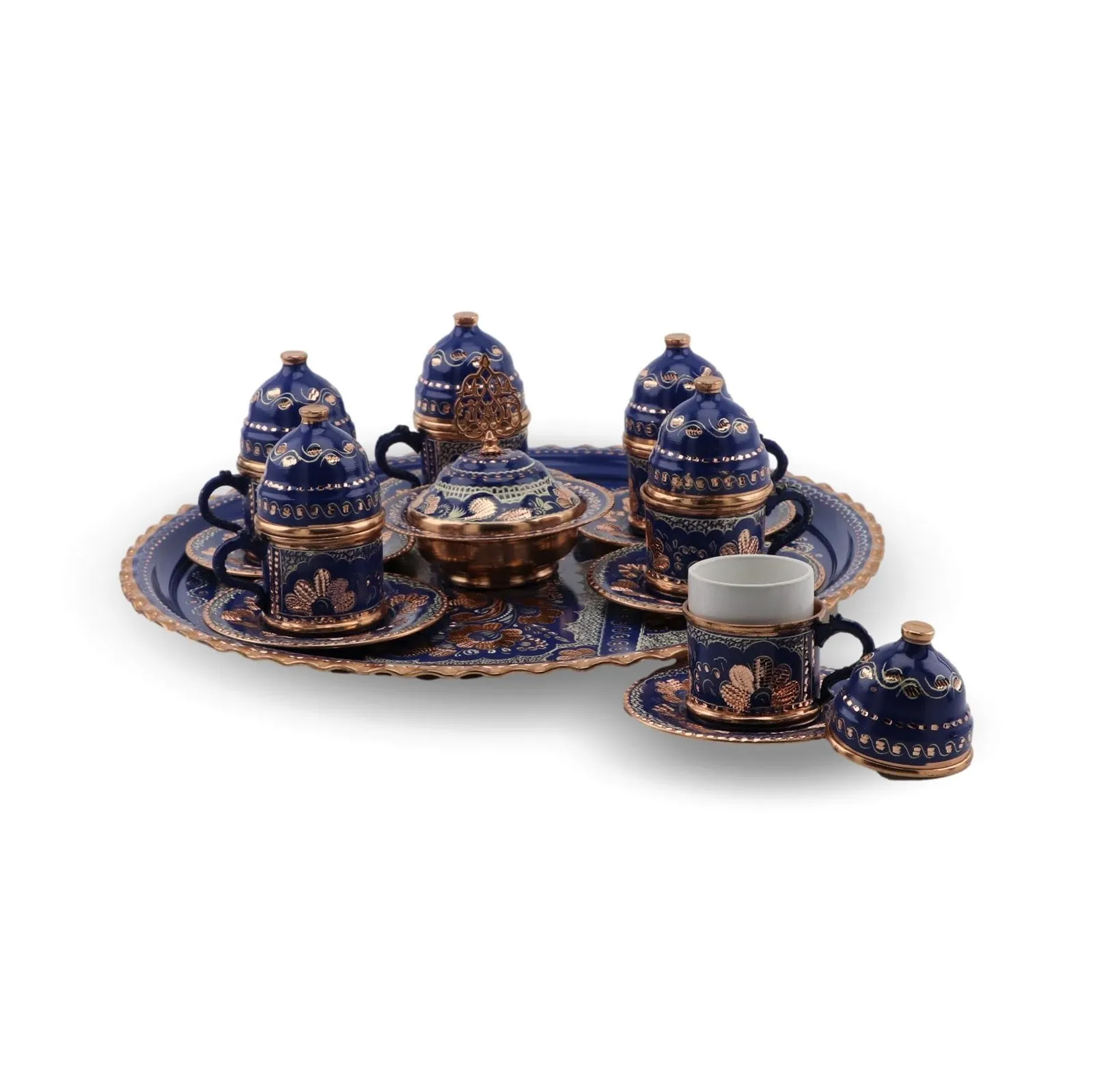 

Медный кофейный набор Morya, темно-синяя Роза, цветок