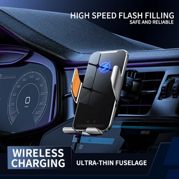 100W Wireless Car Charger Magnetic Auto Car Phone Holder Mount For iPhone 14 13 12 X Samsung Infrared Fast Car Charging Stand