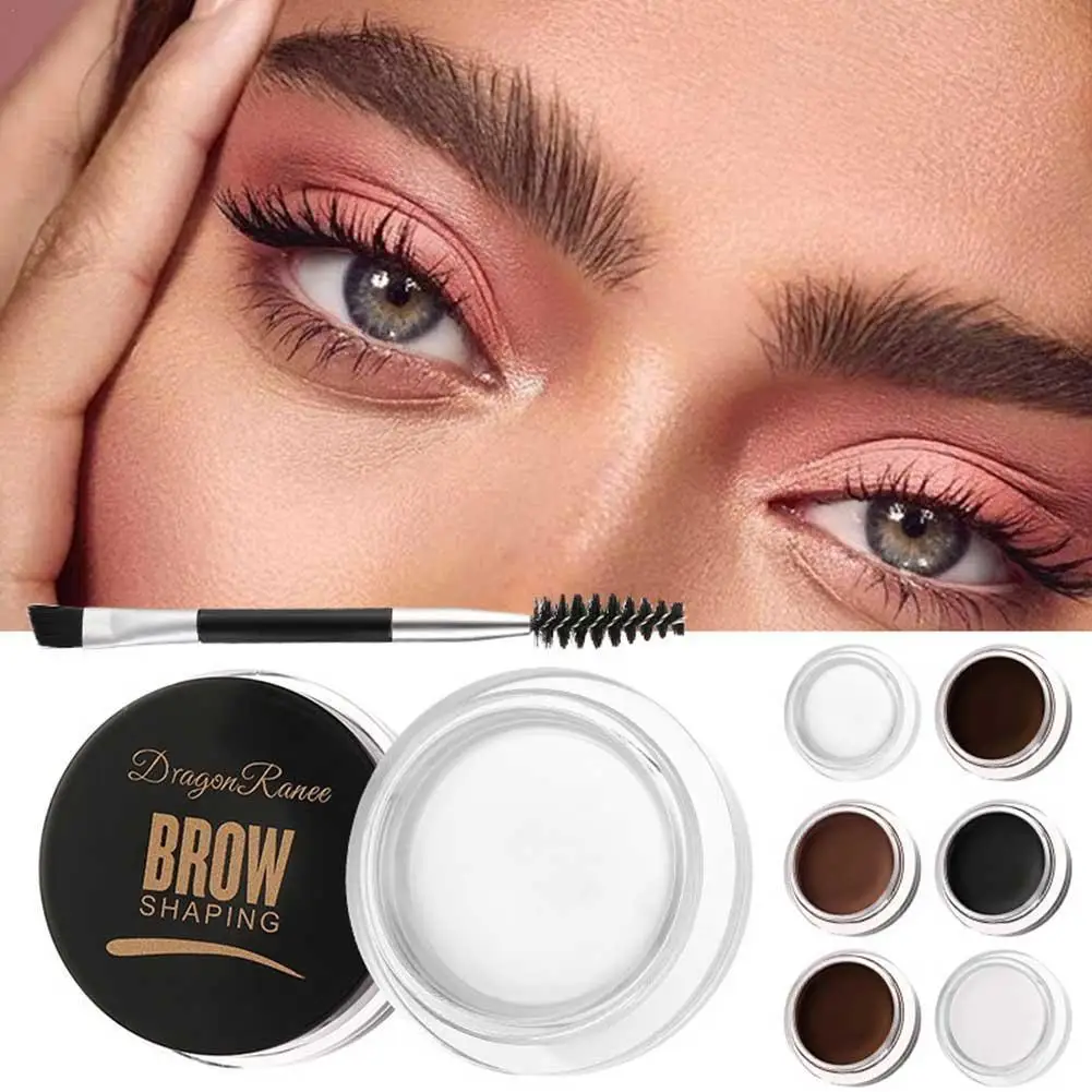 

6Colors Natural Wild Eyebrow Gel Wax Waterproof Long Lasting Eyebrow Styling Soap Fluffy Feathery Eyebrow Styling Cream Makeup