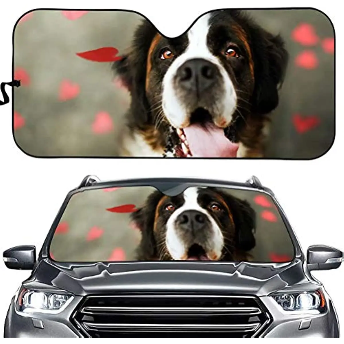 

Солнцезащитный козырек на лобовое стекло автомобиля с принтом собаки