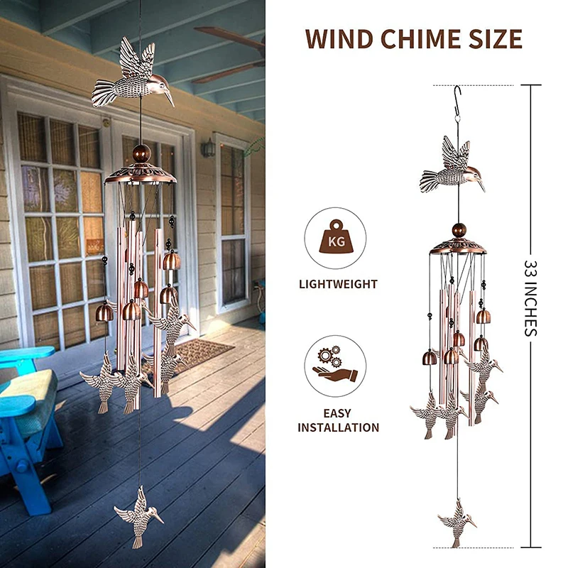 

Vintage Metal Wind Chimes Butterfly Owl Garden Hanging Pendants Creative Holiday Birthday Party Decorations Gifts
