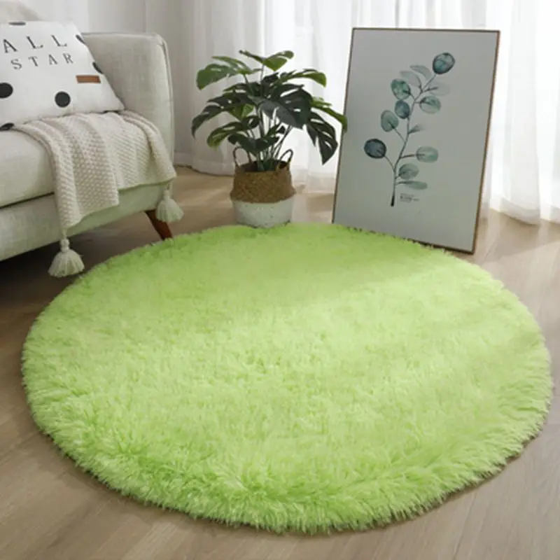 

2023 Newest Living Room Rugs Bedroom Floor Mats Decoration Home Decor Furry Comfort Round Carpet Foot Mat Long Plush Area Rug