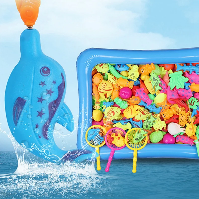 

Набор игрушек для рыбалки, водные игрушки, надувной бассейн, спортивные игрушки для детей, магнитная удочка и Рыба для детей
