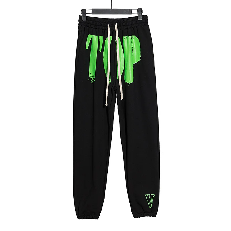 

Женские и мужские спортивные брюки VLONE, брендовые Свободные повседневные штаны на завязках с буквенным принтом, 845