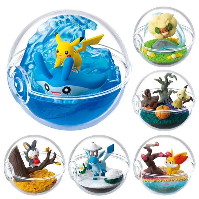 

Japan Anime RE-MENT Gashapon Capsule Candy Toy Pocket Monster Pokemon Poke Ball Pokeball Terrarium Collection Ornamment