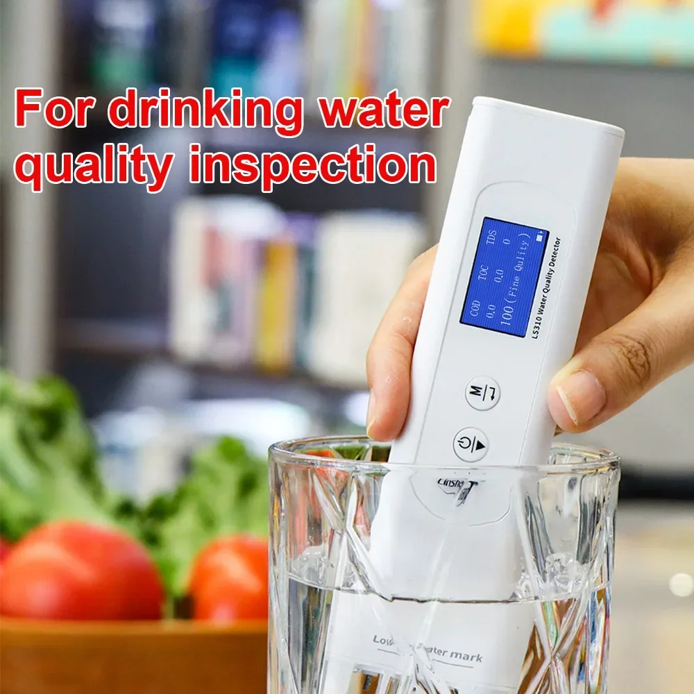 Фото Тестер качества воды Tds Ec Meter Ppm Cod Toc Профессиональный цифровой тестер качества воды для питьевой воды Прочный LS310 №2