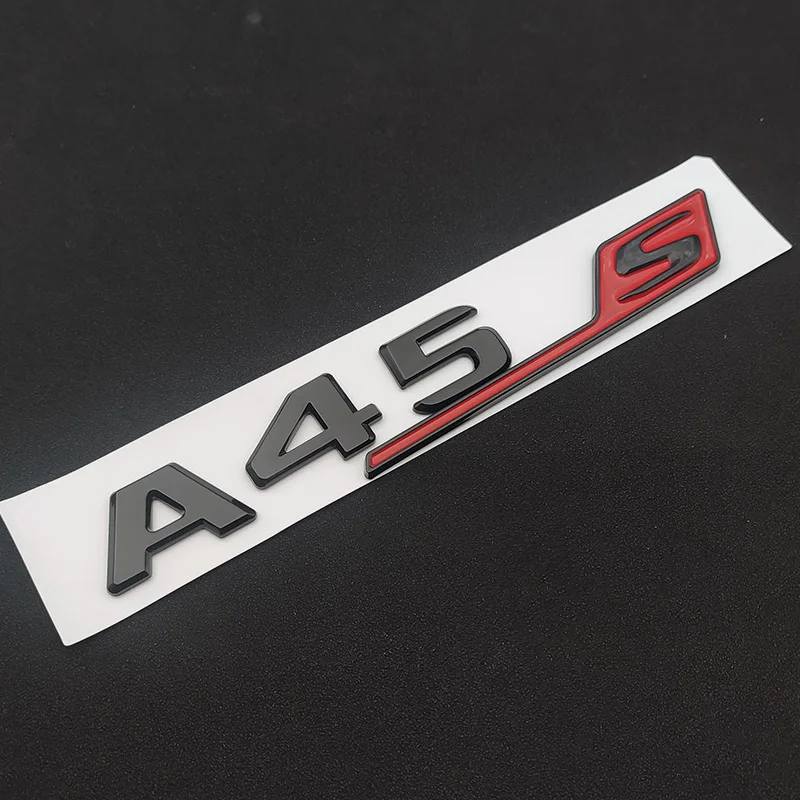 

3D ABS Хромированная Черная Эмблема A45S Turbo 4matic, Наклейка С Логотипом Для Автомобиля A45S W176 W177, Аксессуары Для Авто