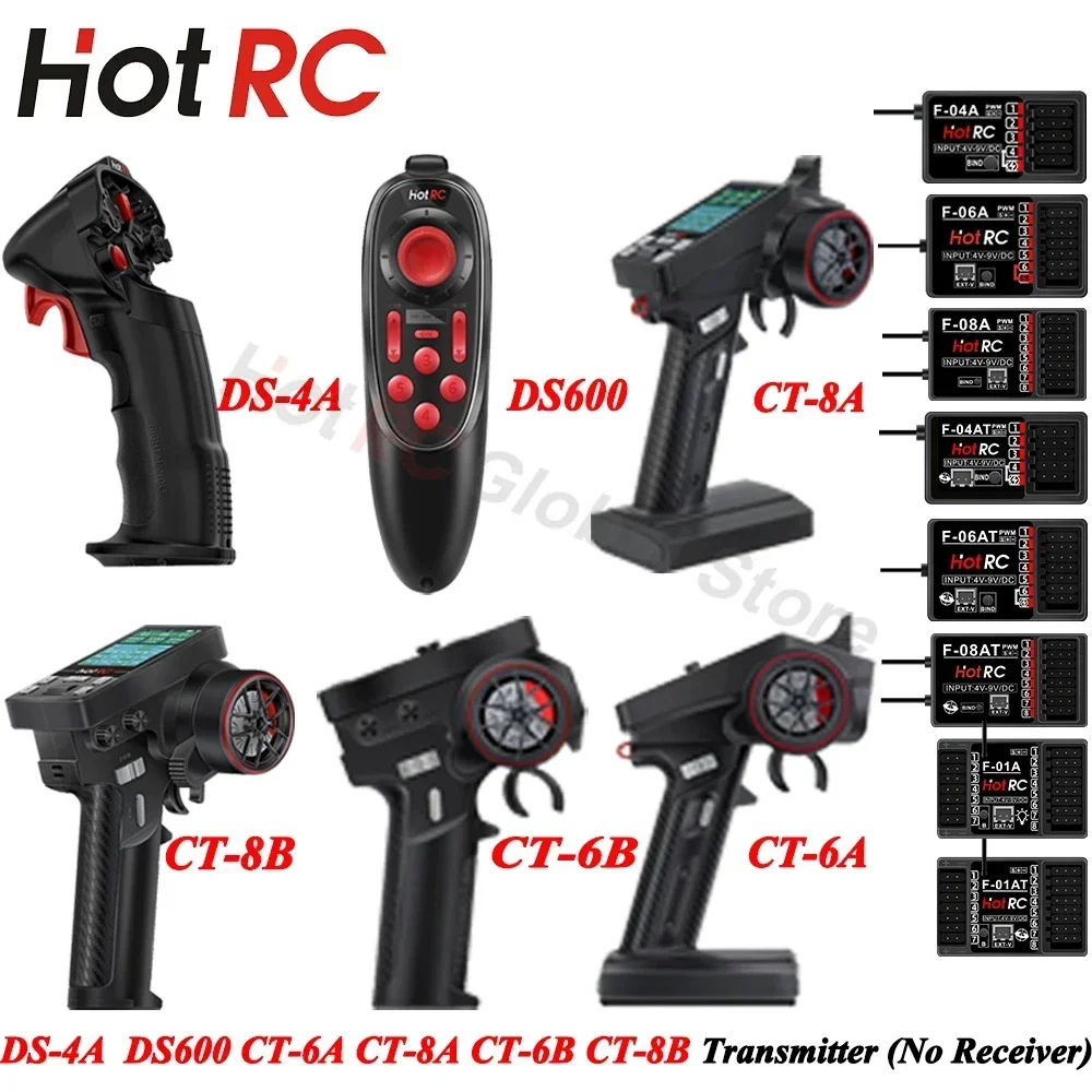 Фото HOTRC DS-4A DS600 CT-8A CT-8B 4CH 6CH 8CH 4/6/8/10-канальный одиночный передатчик дистанционного управления для радиоуправляемой модели автомобиля, лодки, корабля, танка №1
