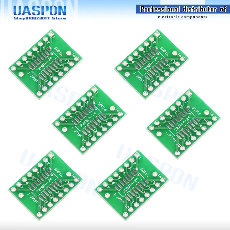 

10PCS TSSOP16 SSOP16 SOP-16 SOP16 to DIP16 Transfer Board DIP Pin Board Pitch Adapter PCB