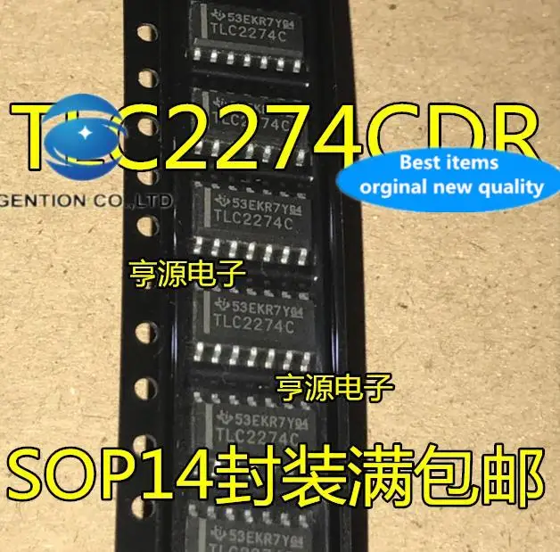 

10pcs 100% orginal new in stock TLC2274CDR TLC2274 TLC2274C SOP14 four-channel operational amplifier chip