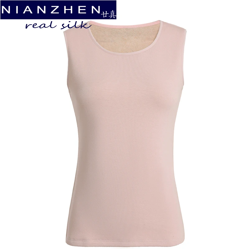 

NIANZHEN 93% натуральный шелк Женские майки однотонные гладкие шелковые атласные майки 2022 весна лето нижние жилеты 90089