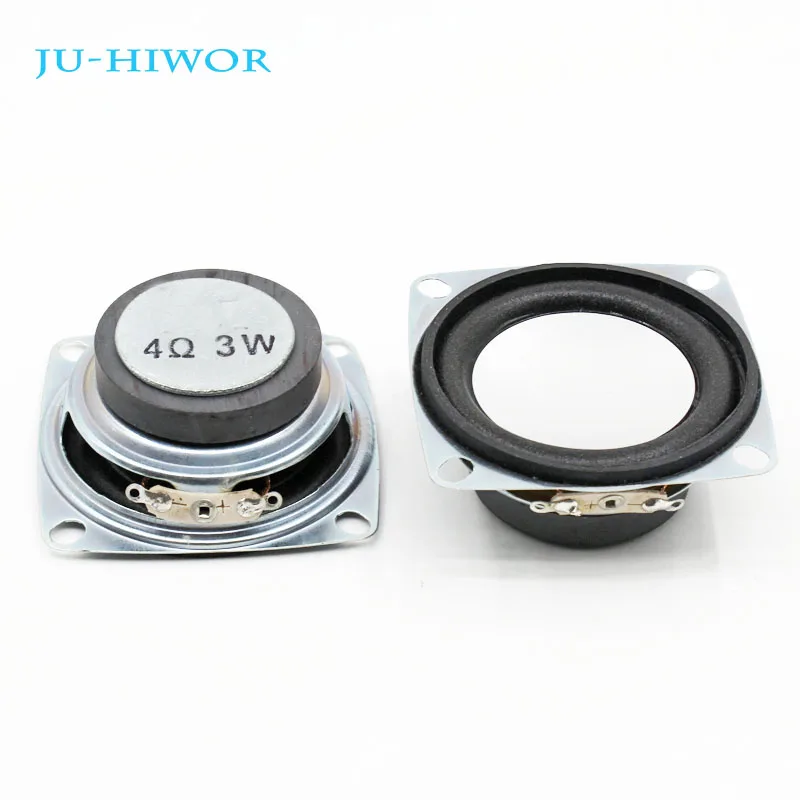 

2pcs 4 Ohm 3W Loudspeaker 53MM Square Speaker 36MM External Magnetic Foam Edge Silvery Cap