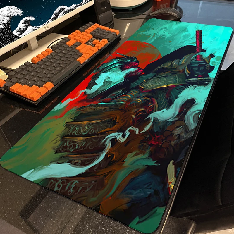

Japanese Samurai Mouse pad Gamer Mouse Pads Pc Gaming Pad Deskmat Computer Accessories Non-slip Natural rubber mousepad