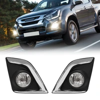 led fog lamps foglight for isuzu d max 2016 2017 2018 2019 front bumper auto parts driving daylights waterproof accessories