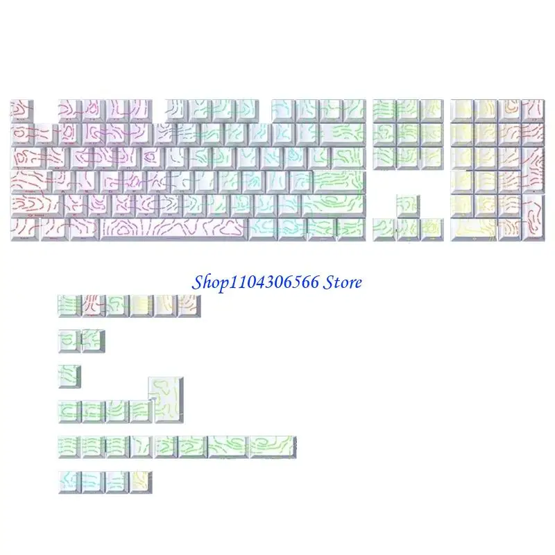 Фото 02DD PBT Keycaps Contour4.0 Боковая печать для механических клавиатур 61, 64, 68, 75, 84, №5