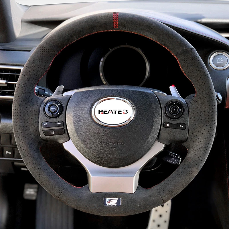 Alcantara Steering Wheel Cover for Lexus IS 200t 220d 300h 250 300 350 F Sport RC CT 200h NX 2013-2021 steering wheel case