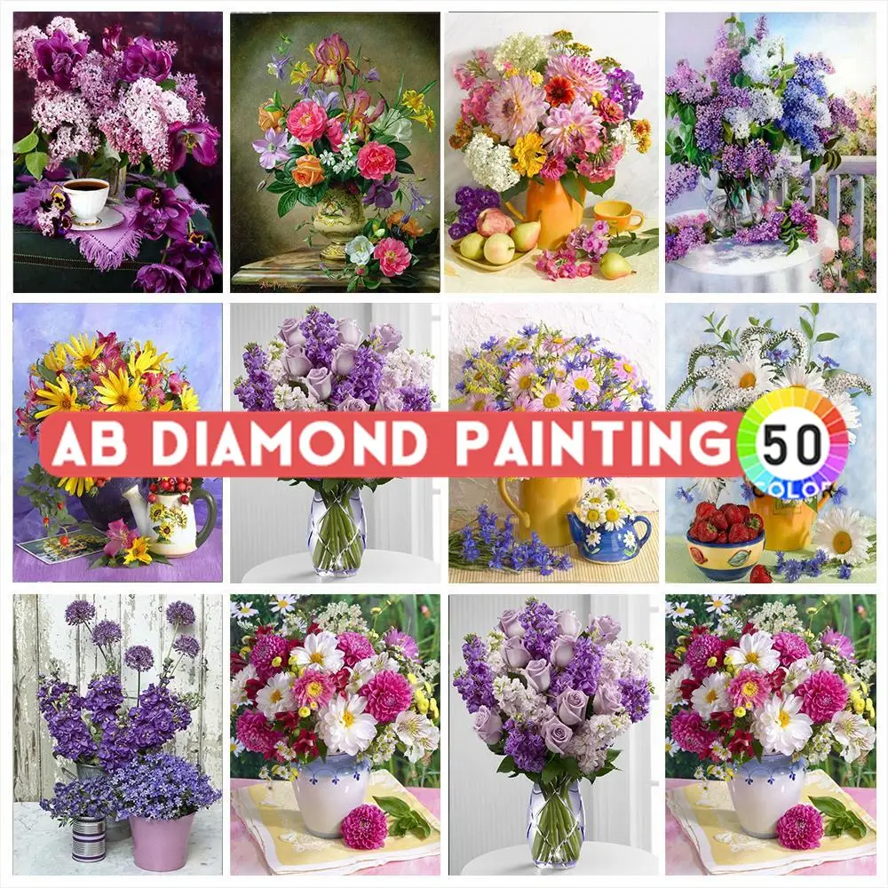 

AB алмазная живопись 5D цветы вышивка крестиком Алмазная вышивка распродажа ваза рукоделие искусство домашний декор настенные наклейки