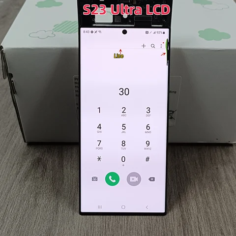 6,8-дюймовый AMOLED для Samsung Galaxy S23 Ultra LCD S918 S918B S918U, сенсорный экран с дигитайзером в сборе с дефектом точки или линии