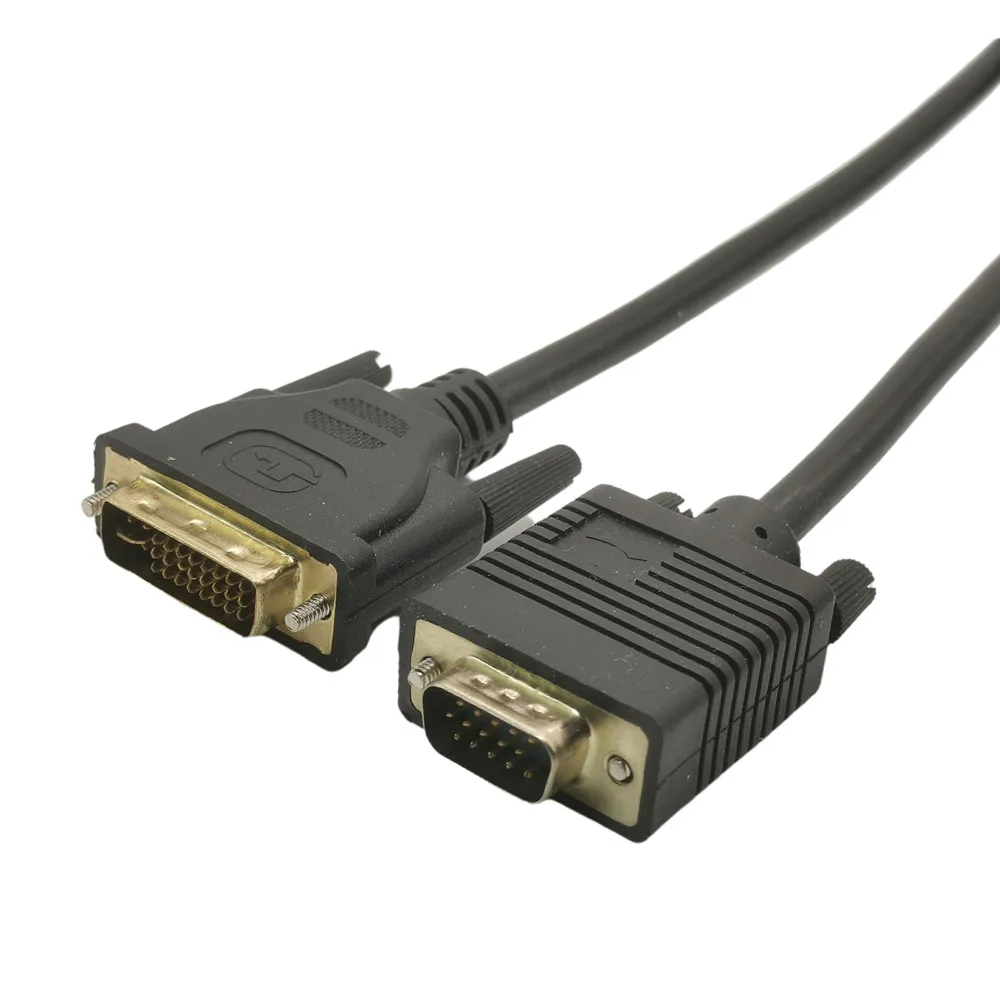 Фото Кабель-адаптер 0,3 м DVI 24 + 5 В VGA, внешний кабель 1080P в VGA, кабель 24 + 5 DVI папа в 15 Pin VGA папа, видеоконвертер для ПК №2