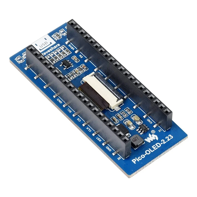 Модуль OLED-дисплея Waveshare 2 23 дюйма для Raspberry Pi Pico встроенный драйвер SSD1305 128X32