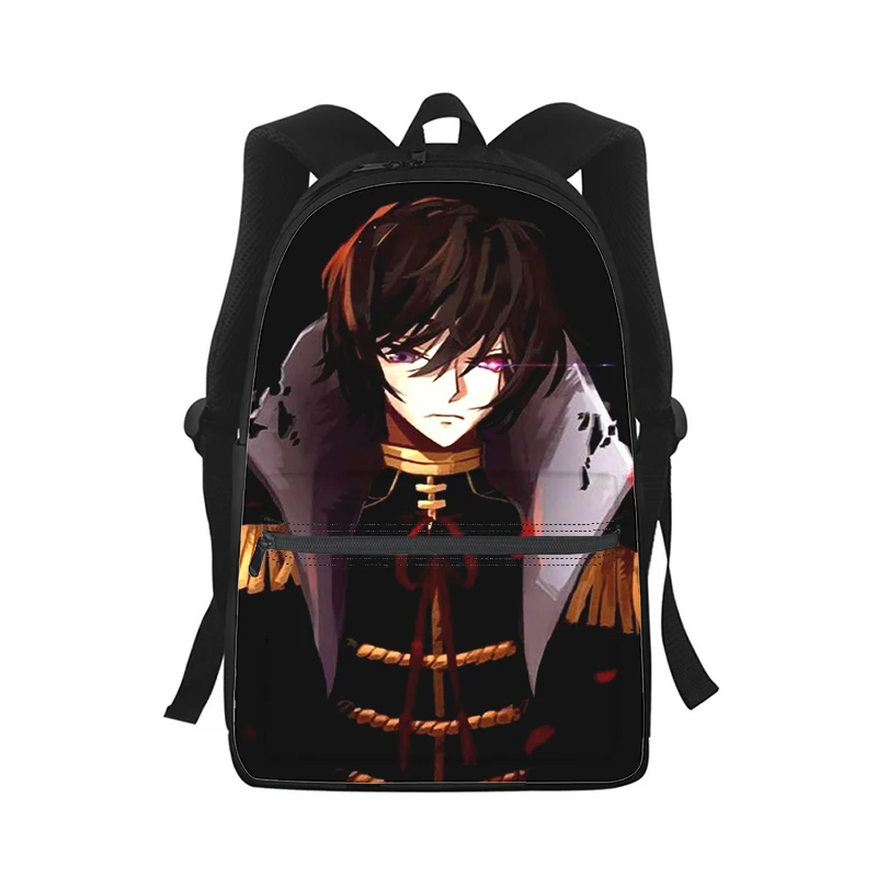 CODE GEASS Lelouch of the Rebellion Men Women Backpack 3D Fashion Student School Bag Laptop Backpack Kids Travel Shoulder Bag