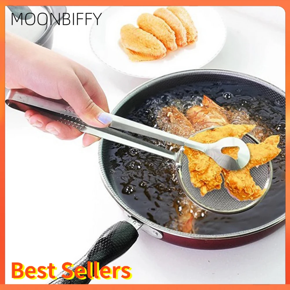 

Stainless Steel Filter Spoon with Clip Fried Food Chicken Drumsticks Colander stainless steel Kitchen Accessories
