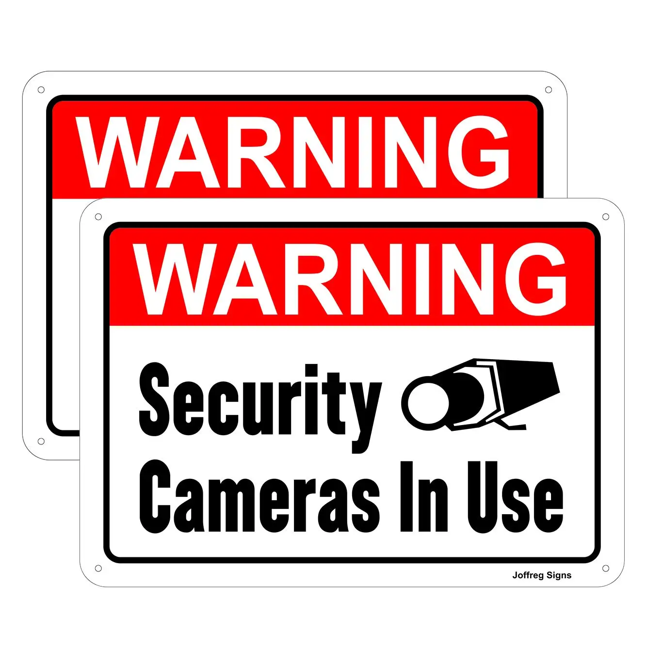 

Joffreg Warning Security Cameras in Use Sign,14 x 10 Inches,Reflective Aluminum