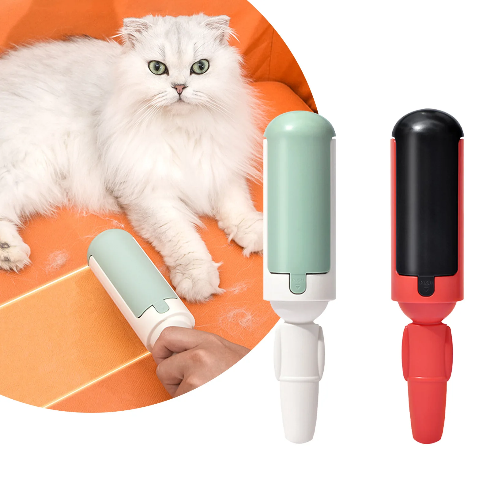 

Pet Hair Remover Clothes Electrostatic Multi-purpose Brush Cat Dog Hair Sticker Roller Sticker Self-cleaning Lint Hair Remover