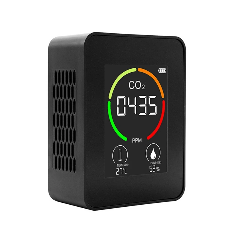 

Far Infrared CO2 Meter Digital Temperature Humidity Tester Carbon Dioxide TVOC HCHO Detector Air Quality Monitor